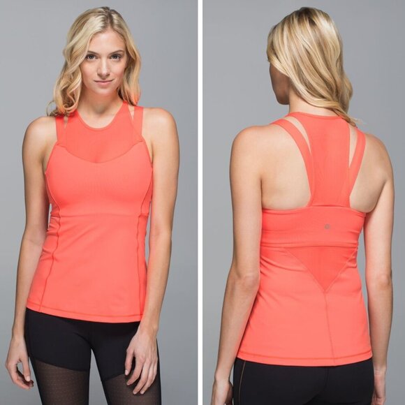 Lululemon Running In The City Tank Top/Grapefruit - 27592 - Picture 1 of 8